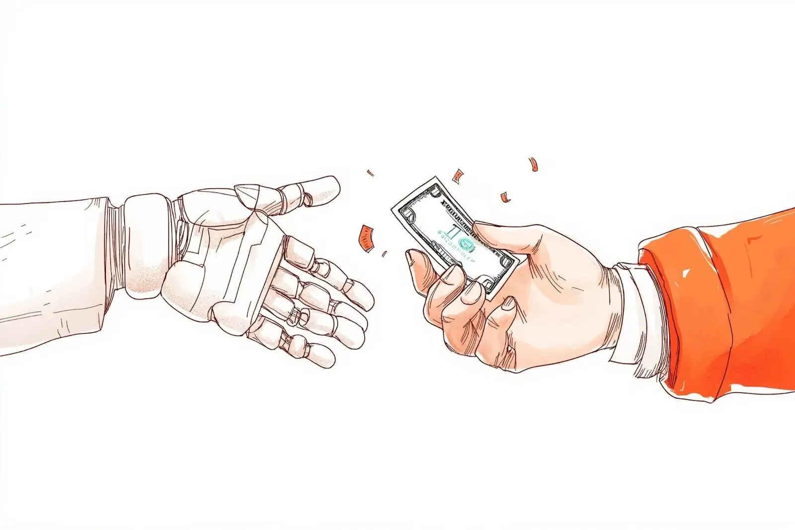 Money exchanging hands