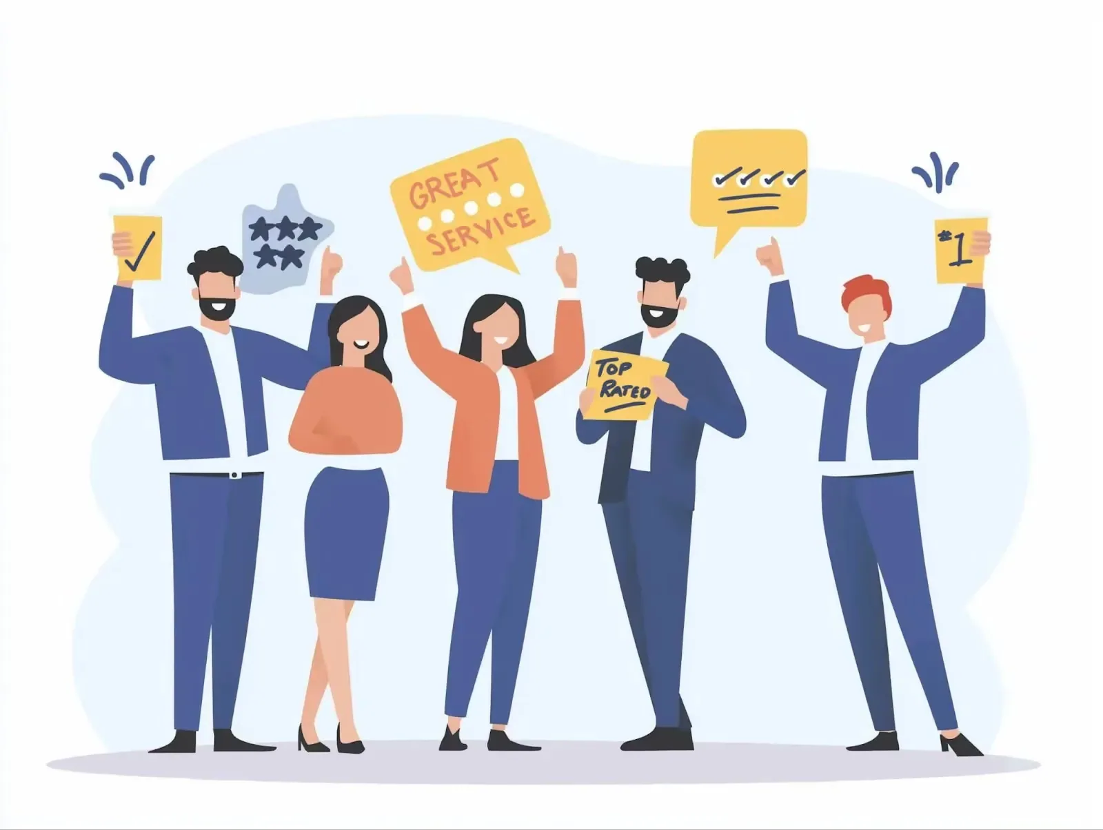People cheering
