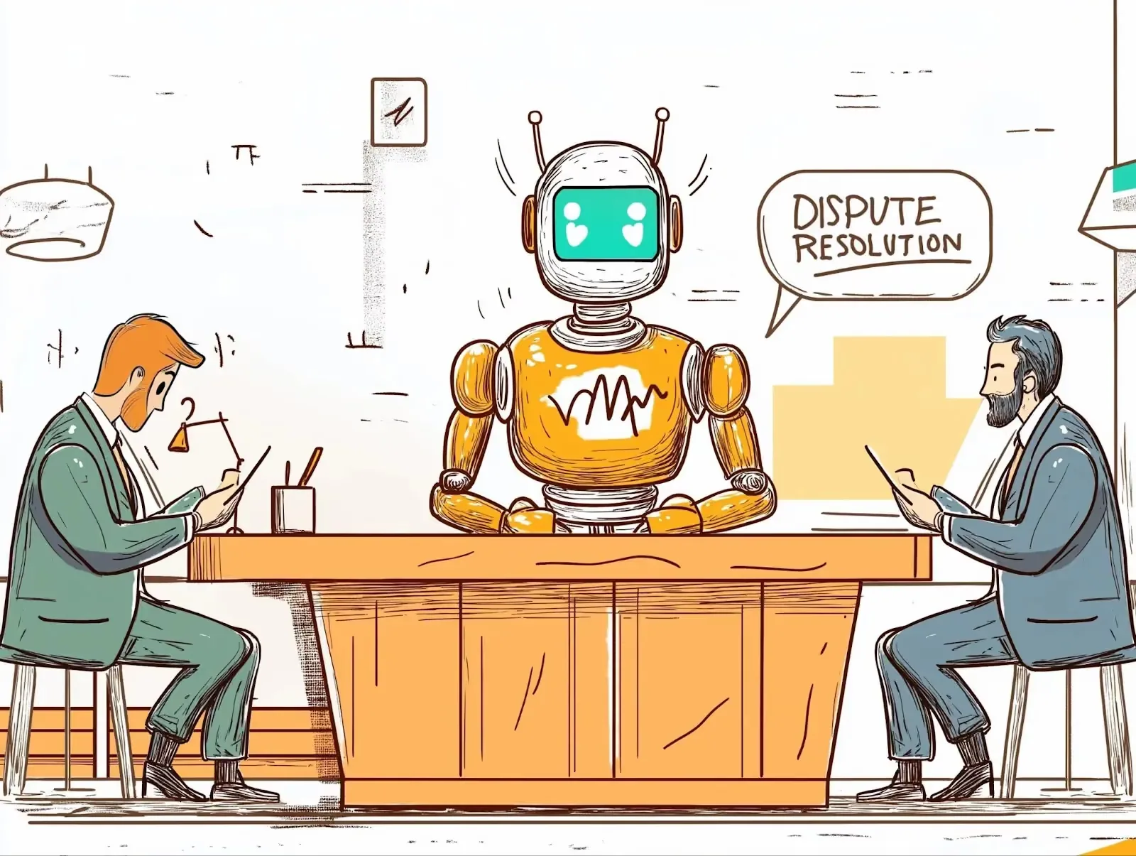 Robot helping in dispute resolution