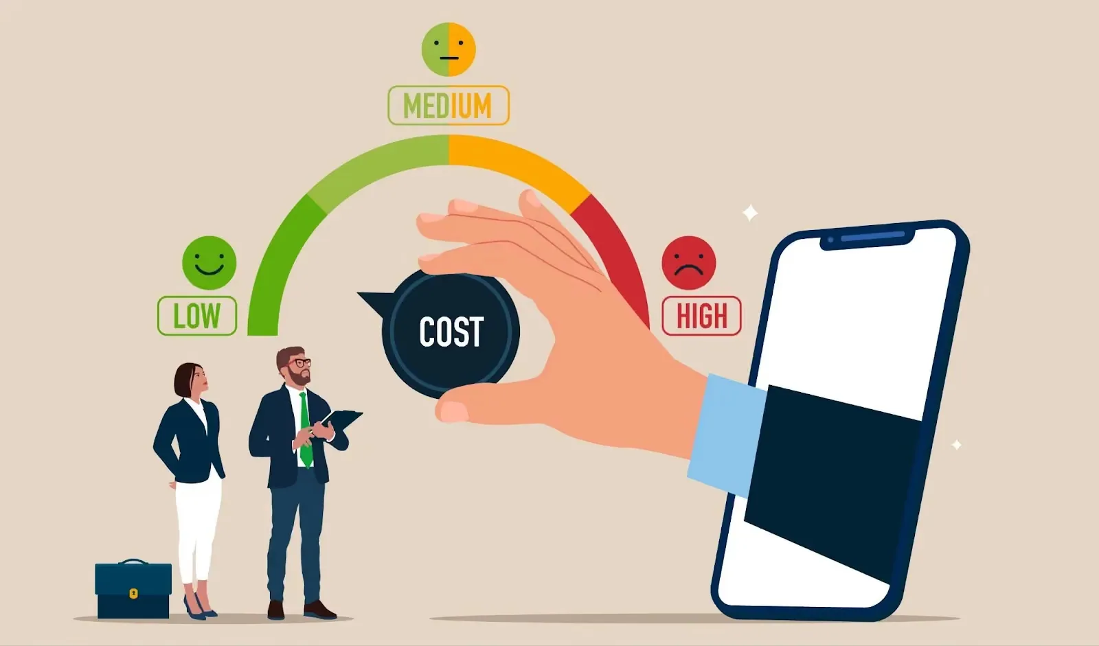 People discussing cost