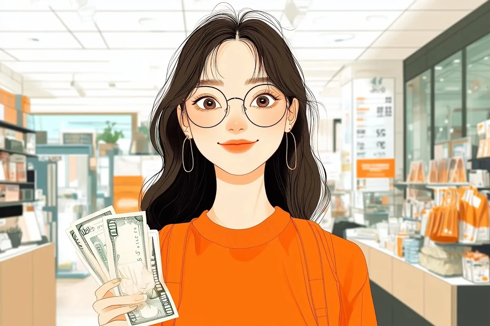 A person with money